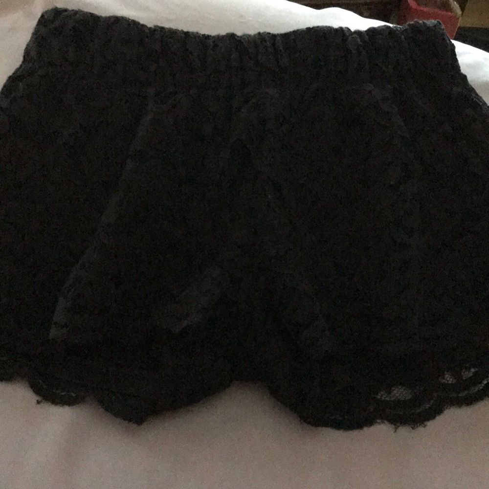 Black lace shorts by Rue 21